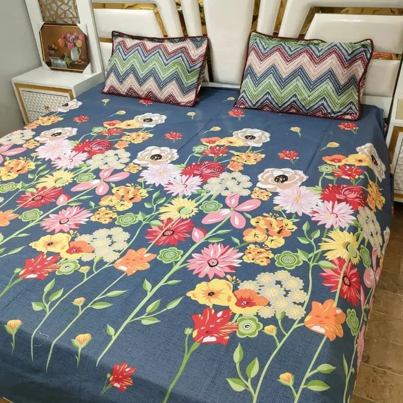 3 PCS Bedsheets 100% Cotton