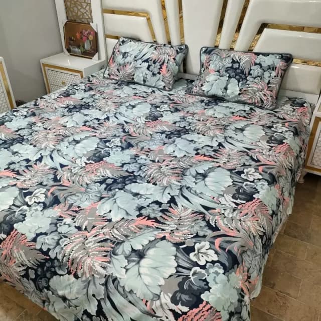 3 PCS Bedsheets Cotton satin