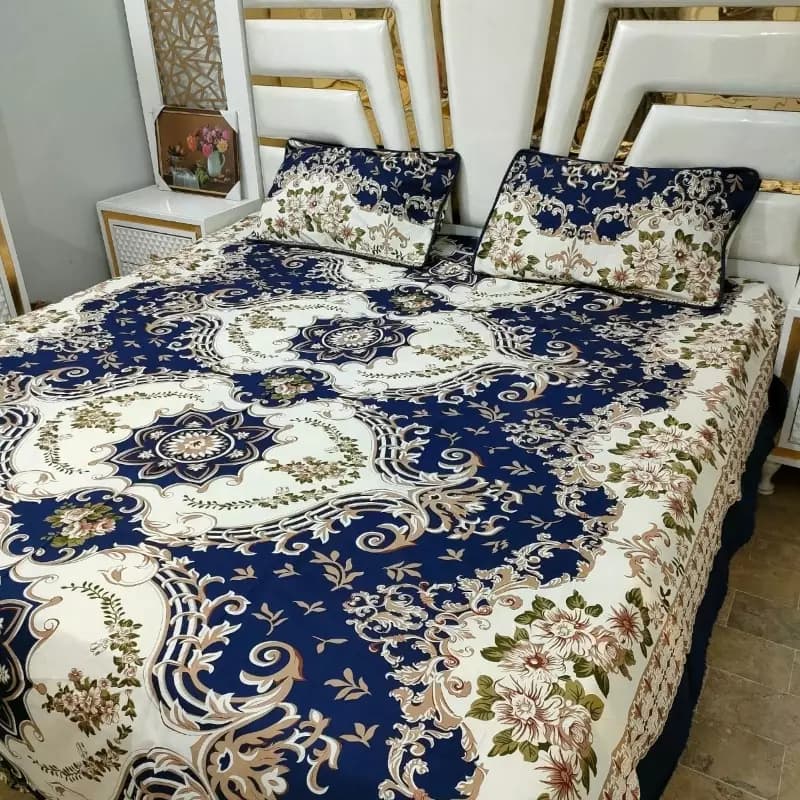 3 PCS Bedsheets Cotton satin