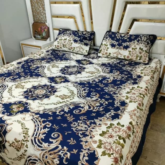 3 PCS Bedsheets Cotton satin
