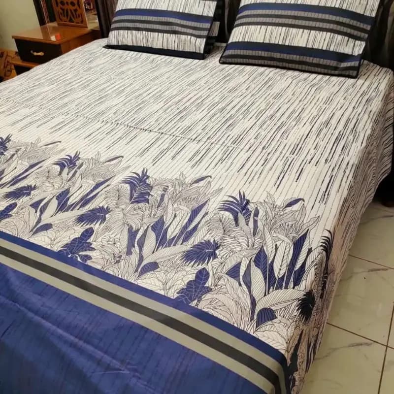 3 PCS Bedsheet 100% Cotton ( KING SIZE)