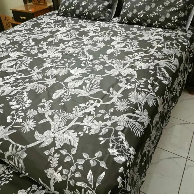 3 PCS Bedsheet 100% Cotton (KING SIZE)