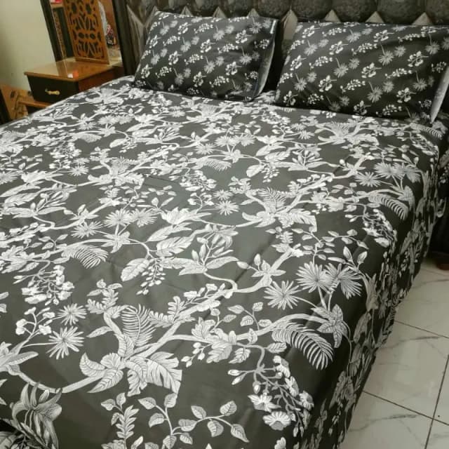3 PCS Bedsheet 100% Cotton (KING SIZE)
