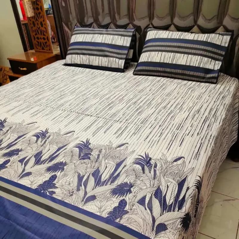3 PCS Bedsheet 100% Cotton ( KING SIZE)