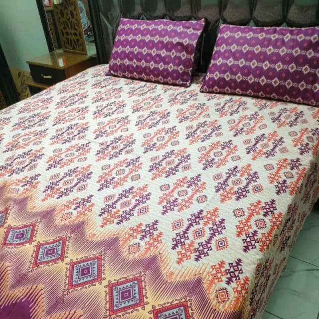 3 PCS Bedsheet 100%Cotton (KING SIZE)