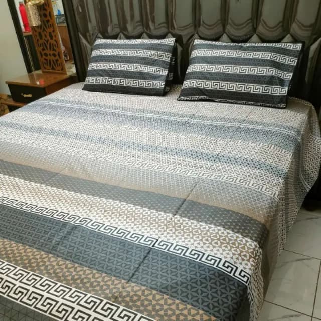3 PCS Bedsheet 100% Cotton (KING SIZE)
